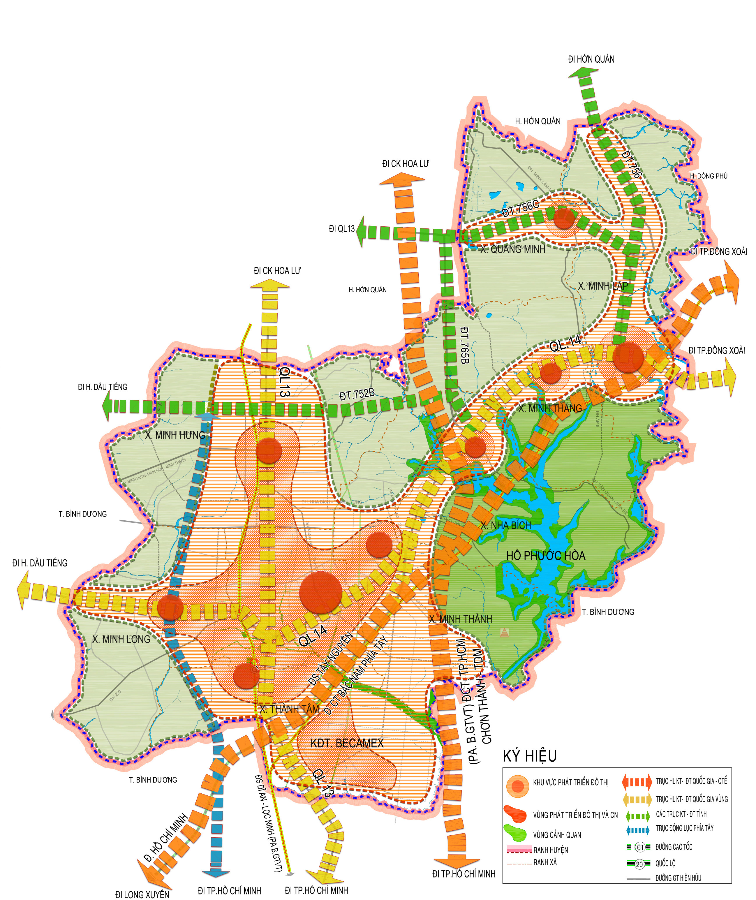 Lập chương trình phát triển đô thị Chơn Thành, tỉnh Bình Phước đến 2030